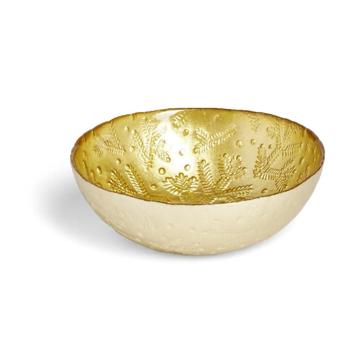 Gifi Coupelle en verre 200ml motif branches de sapin Ø12xH4,5cm - 3 coloris