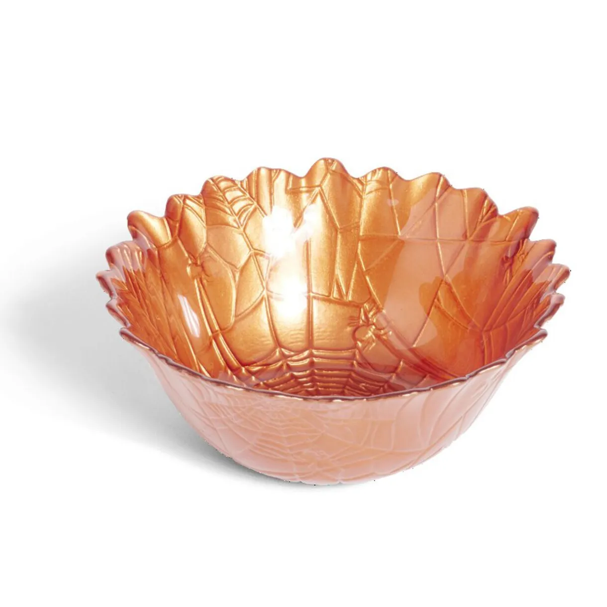 Gifi Coupelle Halloween ronde orange en verre Ø15cm