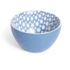 Gifi Coupelle porcelaine motif fleur bleue et blanche Ø13xH7,2cm Best