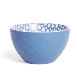 Gifi Coupelle porcelaine motif fleur bleue et blanche Ø13xH7,2cm Best