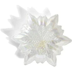 Gifi Coupelle verre flocon blanc irisé