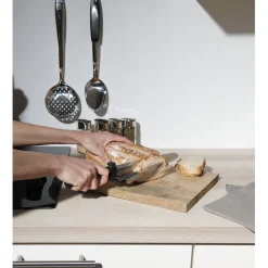 Gifi Couteau à trancher réglable noir en inox Hot
