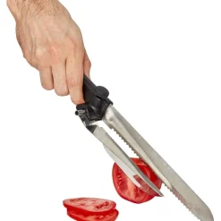 Gifi Couteau à trancher réglable noir en inox Hot