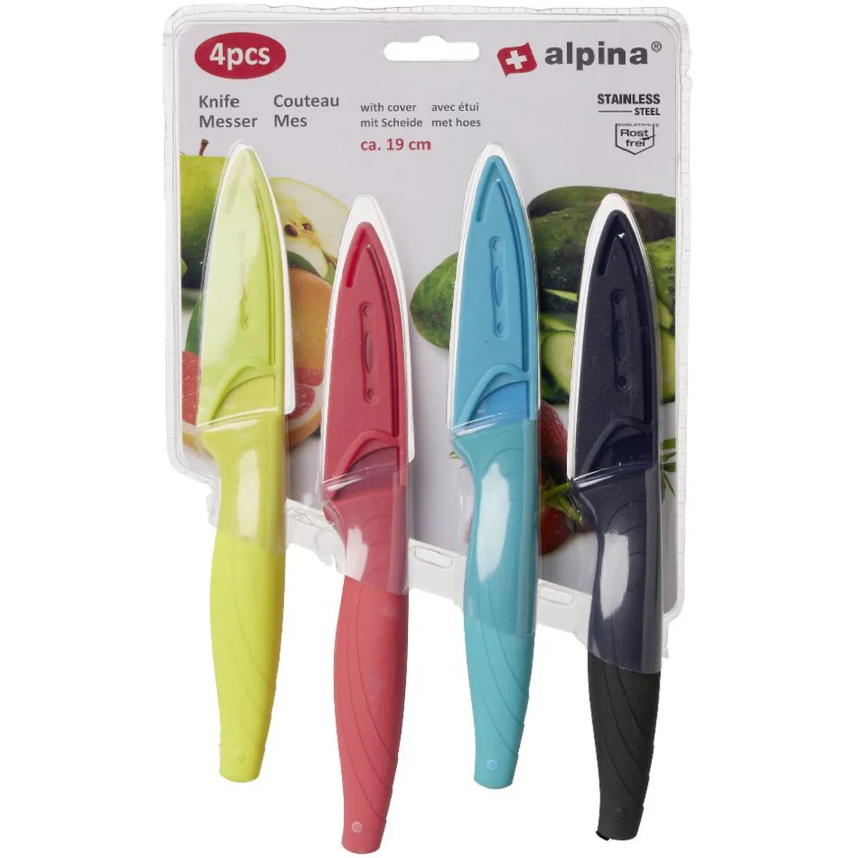 Gifi Couteau Alpina inox 19cm avec étui x4 New