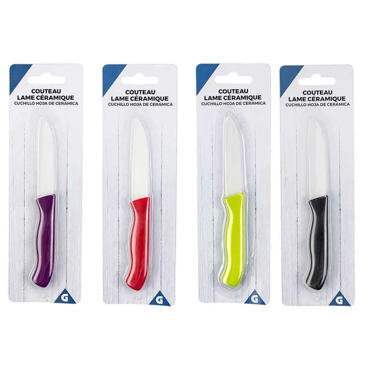 Gifi Couteau avec lame en céramique manche coloré Clearance
