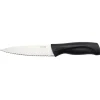 Gifi Couteau de cuisine en inox avec manche noir
