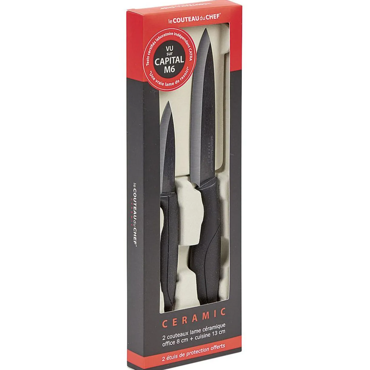 Gifi Couteau d'office et cuisine lame céramique x2 Discount
