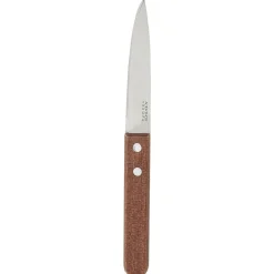 Gifi Couteau d'office manche bois lame inox 8 cm