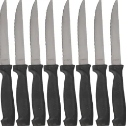 Gifi Couteau lame inox manche noir x10
