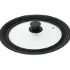 Gifi Couvercle en verre avec contour silicone noir Ø 30 cm Clearance