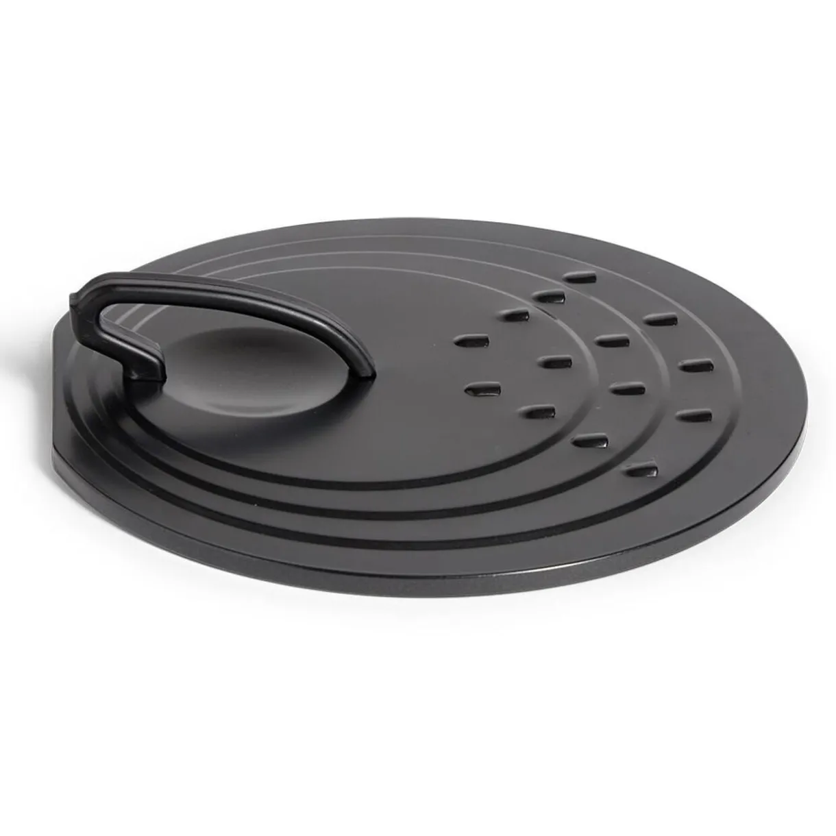 Gifi Couvercle rond avec poignée acier noir Ø30cm New