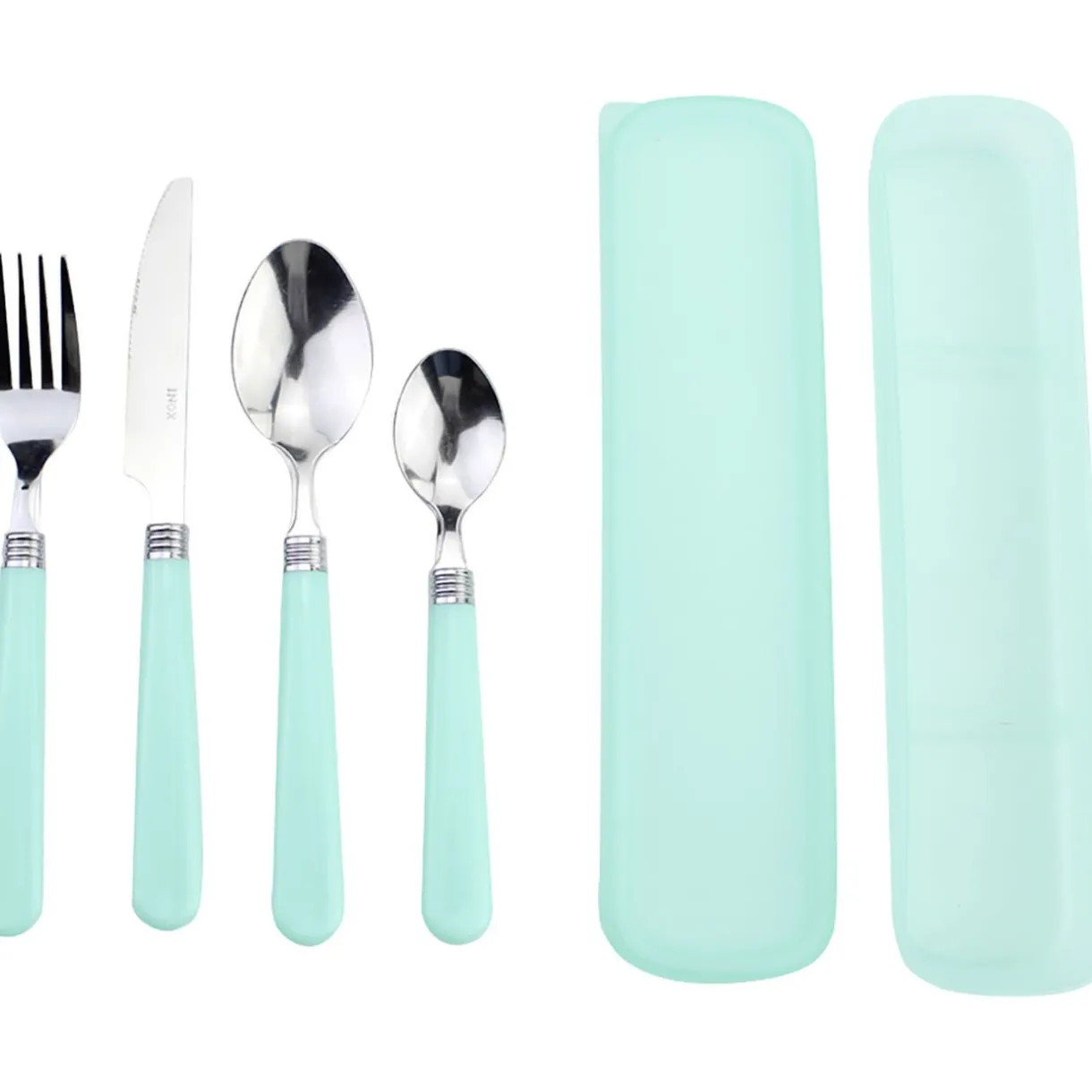 Gifi Couvert nomade x 4 avec boîte assortie