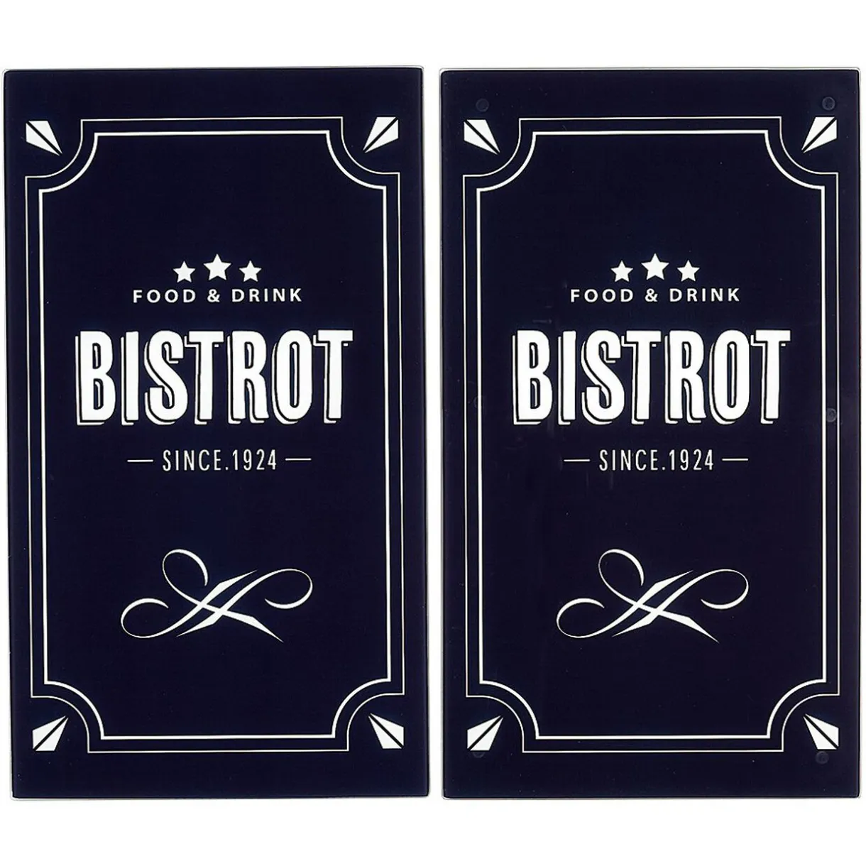 Gifi Couvre plaque planche à découper en verre design Bistrot x2 Discount