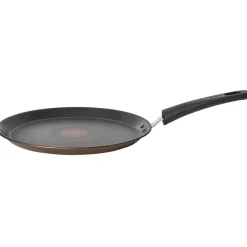 Gifi Crêpière Tefal aluminium anti adhérente thermosignal marron Ø 25 cm Discount