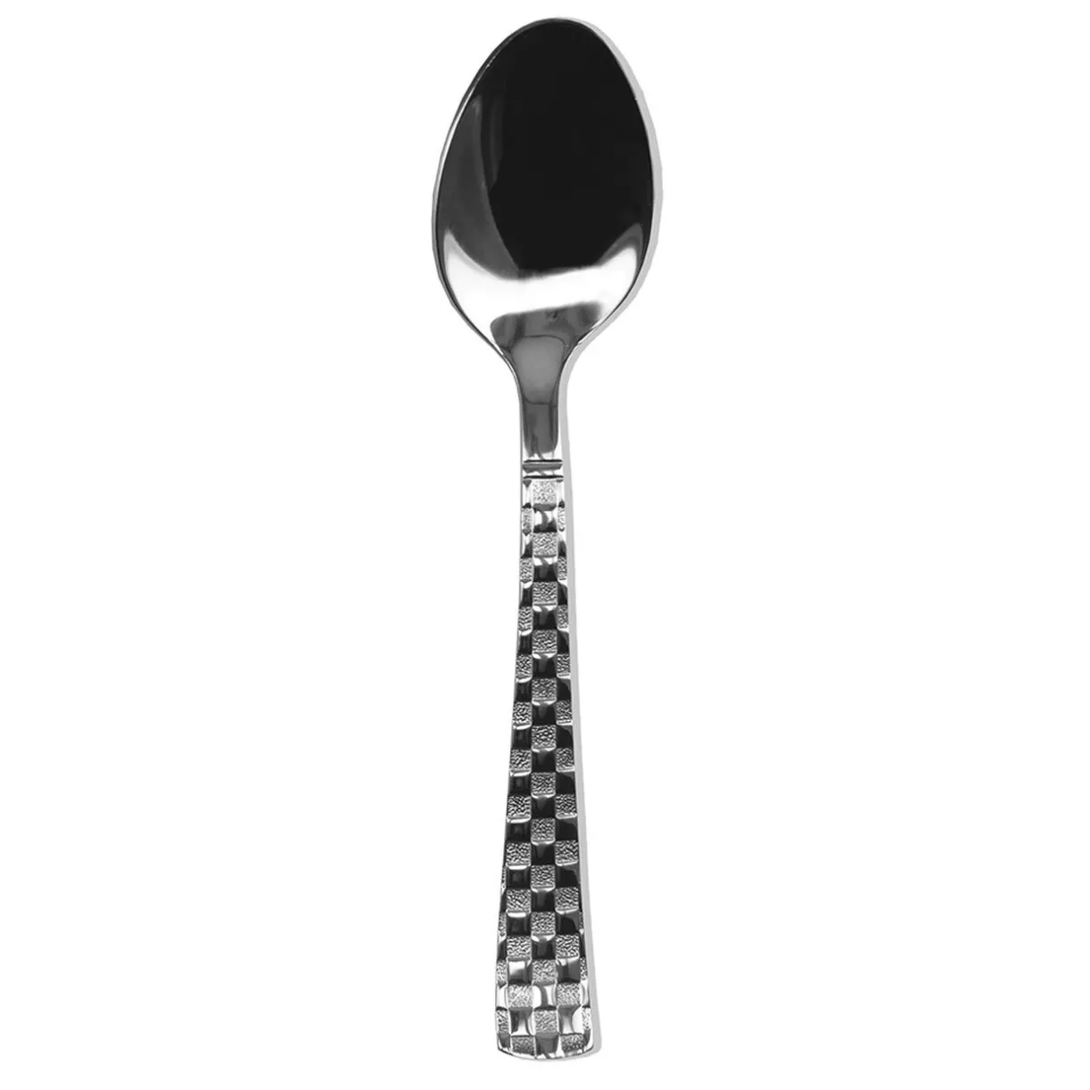 Gifi Cuillère à café inox design damier finition miroir Hot