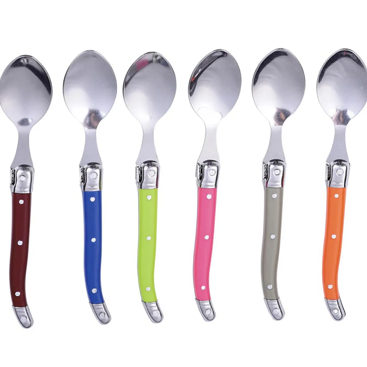 Gifi Cuillère à café inox manche multicolore x6