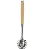 Gifi Cuillère à spaghetti en inox avec manche en bois