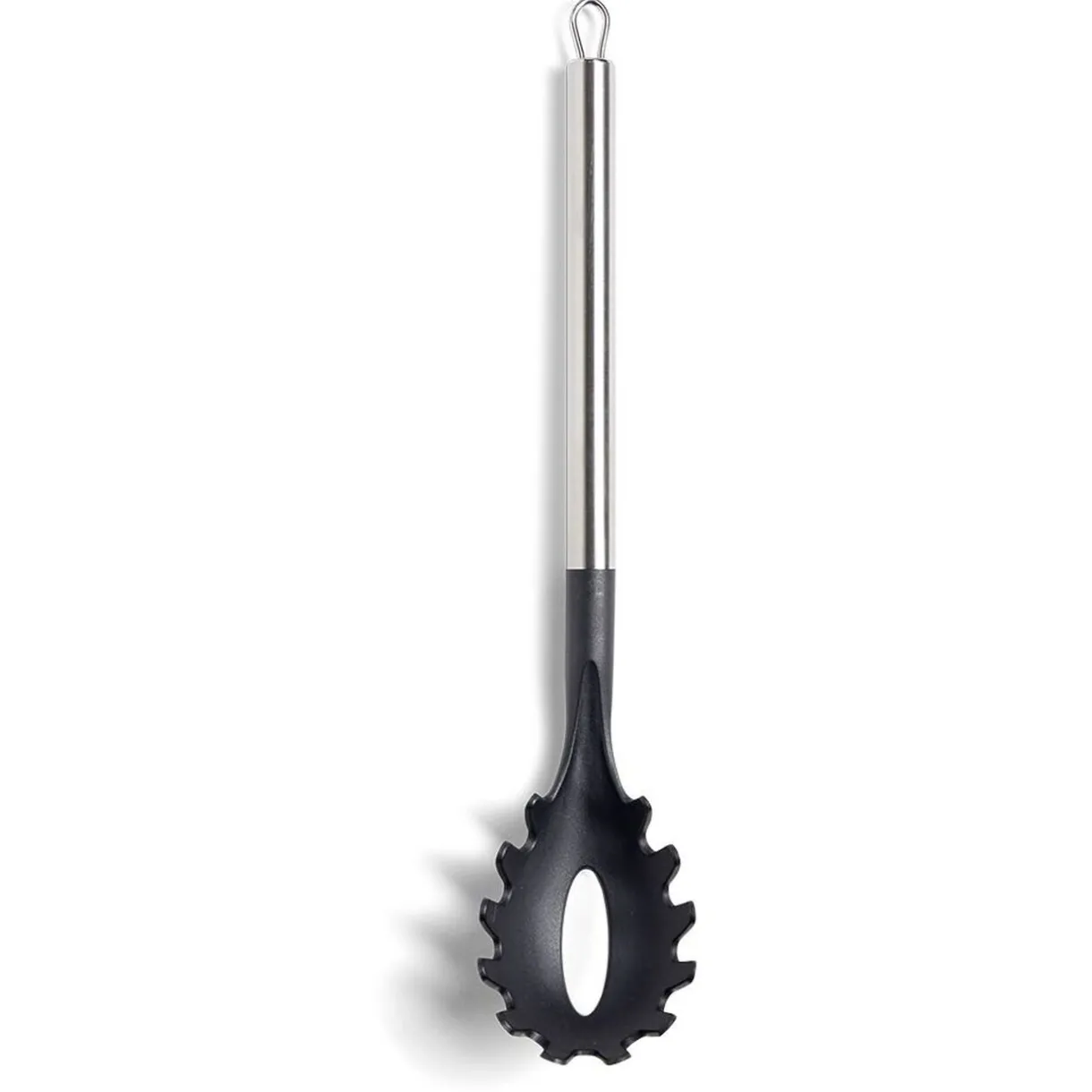 Gifi Cuillère à spaghetti en plastique noir avec manche en inox L.33,5cm New