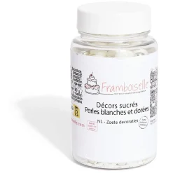Gifi Décor sucré perle blanche et dorée Framboiselle Sale