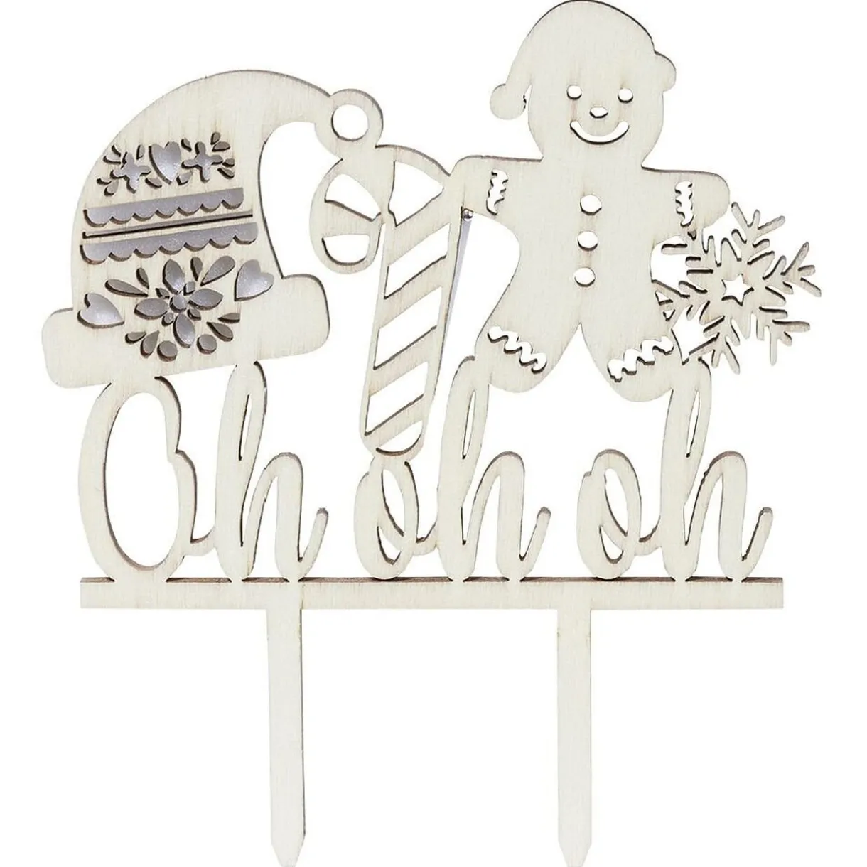 Gifi Décoration gâteau de Noël en bois beige Sale