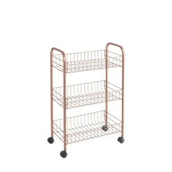 Gifi Desserte à roulette Metaltex 3 étages orange cuivré Online