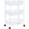 Gifi Desserte de cuisine 3 niveaux panières blanches Sale