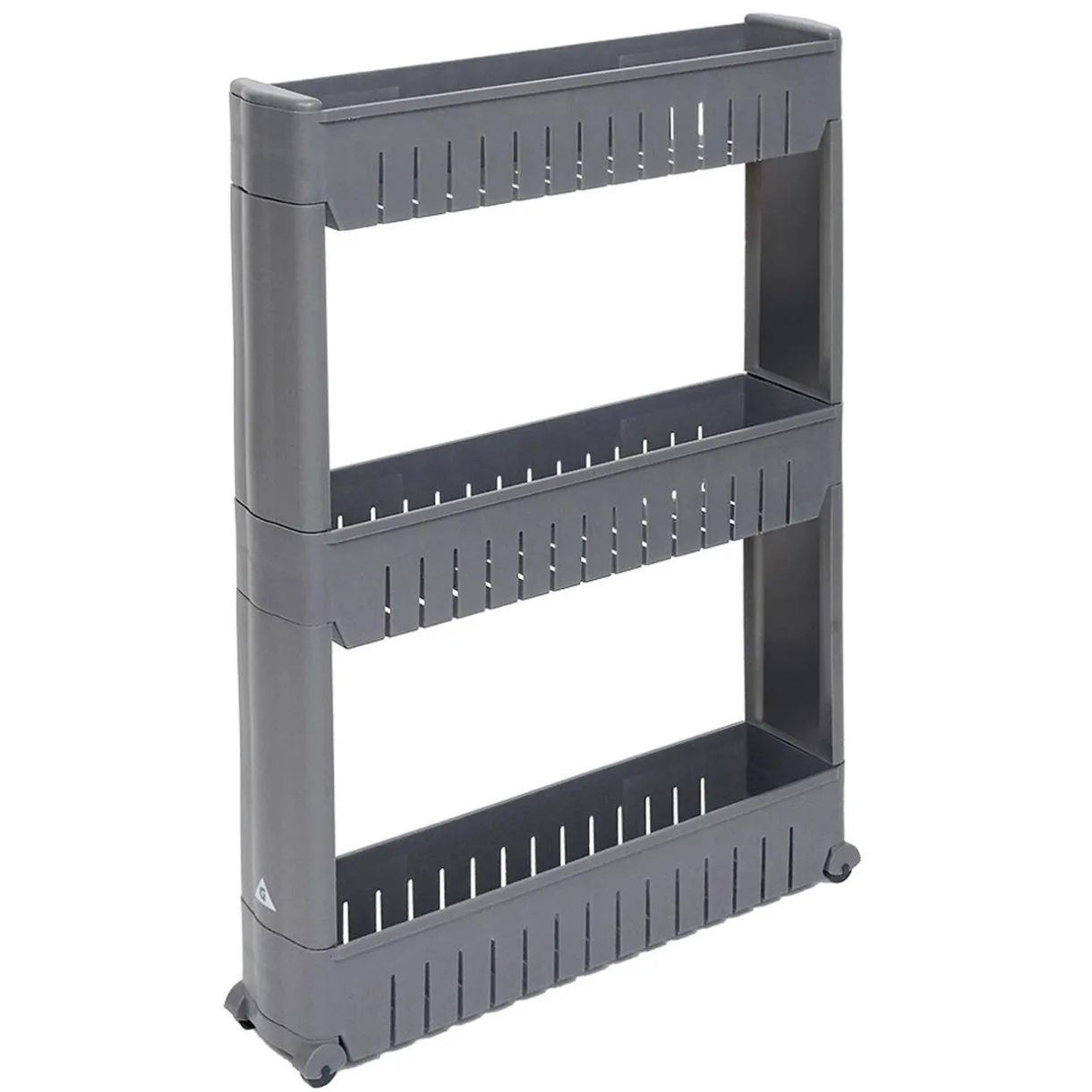Gifi Desserte de cuisine à roulettes 3 niveaux gris 54,5x12,5xH.72cm Clearance
