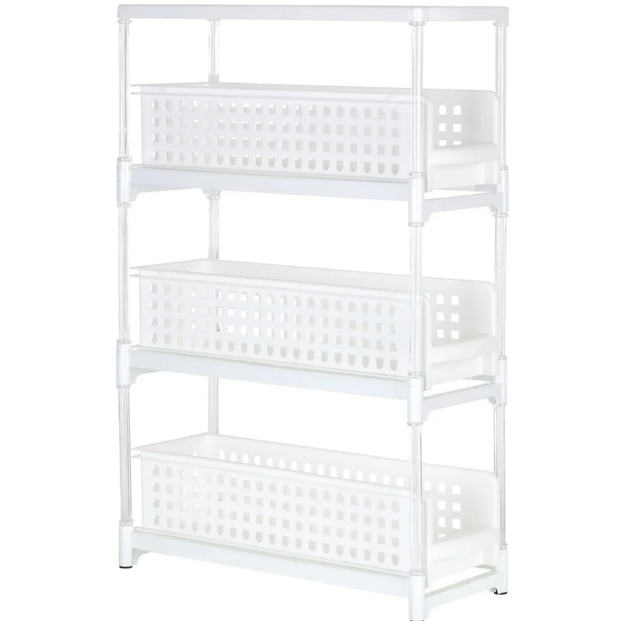 Gifi Desserte de cuisine 3 tiroirs coulissants blanc Outlet