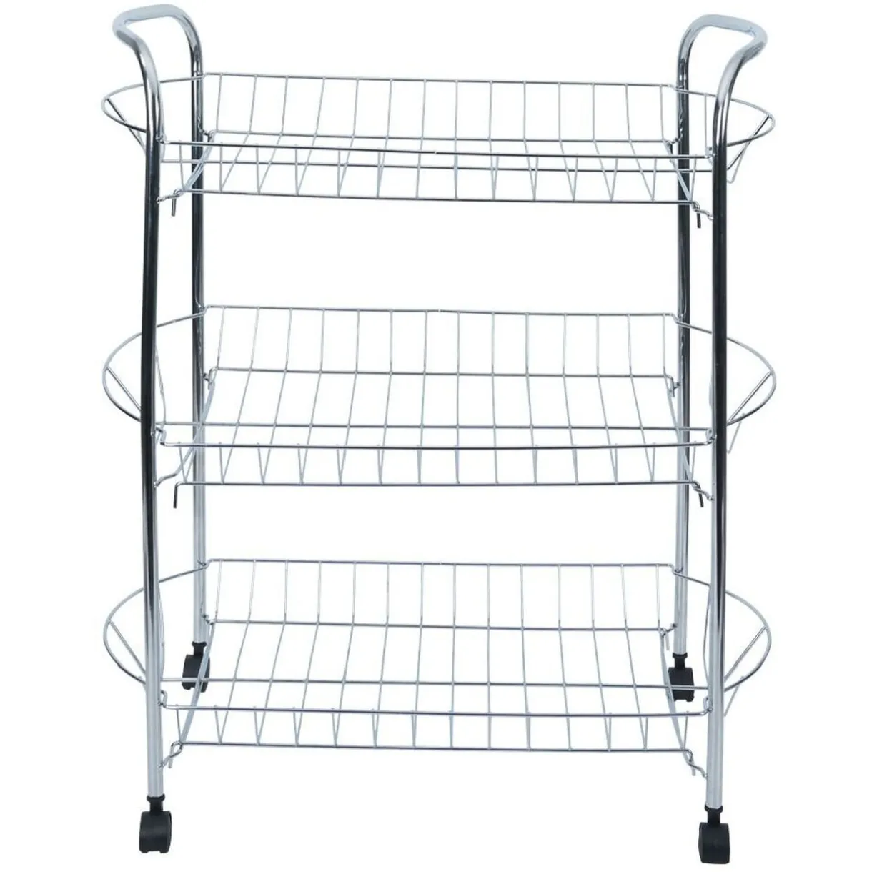 Gifi Desserte en métal gris 3 niveaux - L.51xl.26,5xH.57cm Clearance