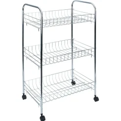 Gifi Desserte en métal gris 3 niveaux - L.41xl.26,5xH.61,5cm Discount