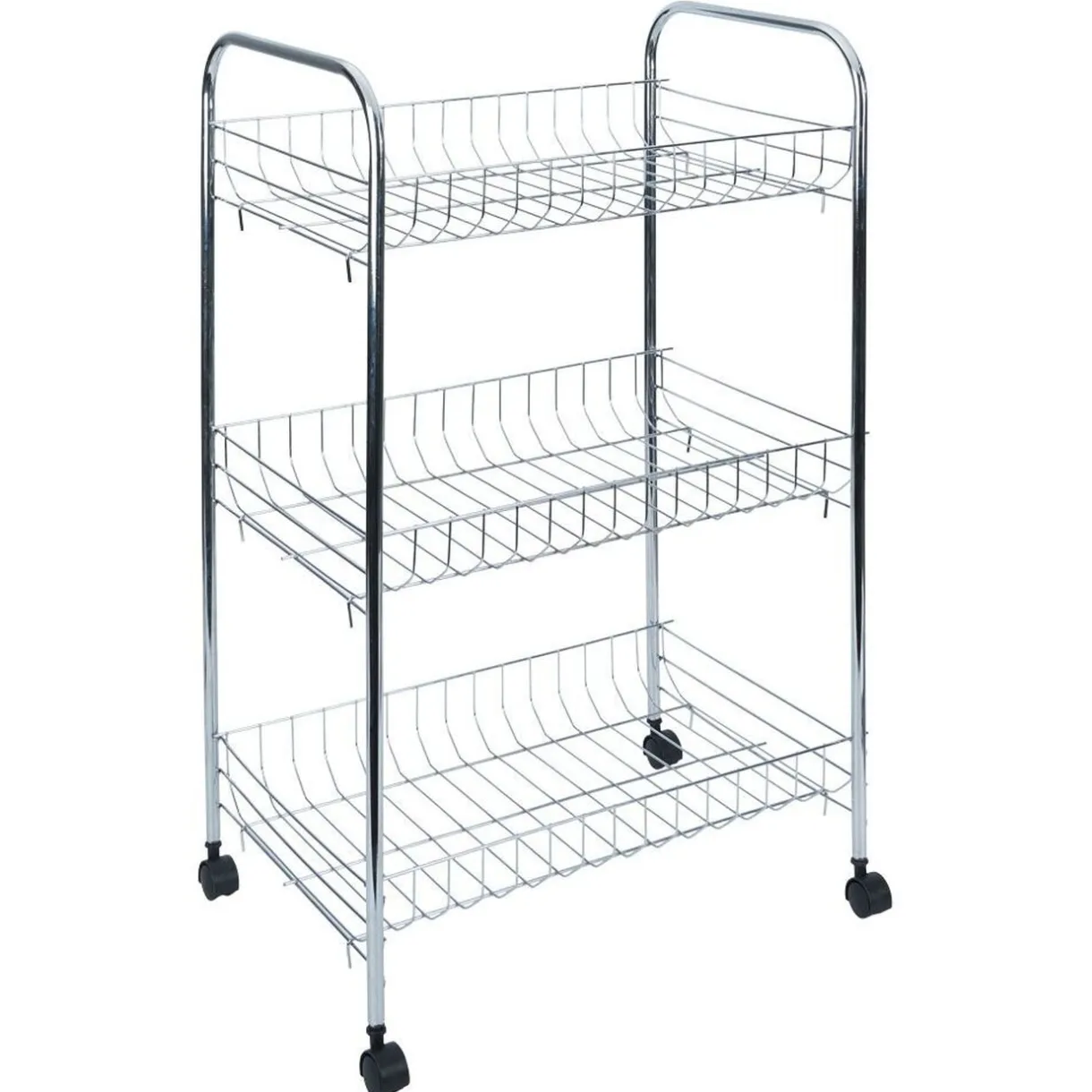 Gifi Desserte en métal gris 3 niveaux - L.41xl.26,5xH.61,5cm Discount
