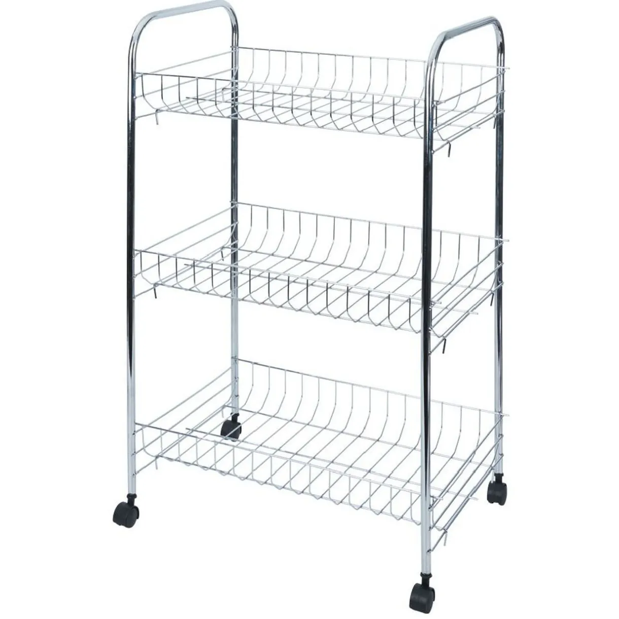 Gifi Desserte en métal gris 3 niveaux - L.41xl.26,5xH.61,5cm Discount