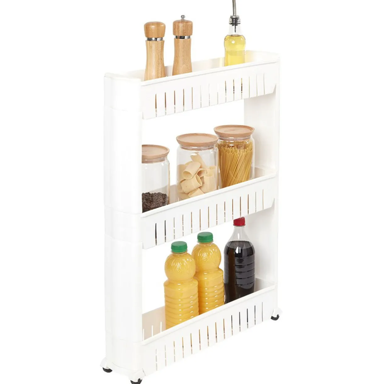 Gifi Desserte resserre cuisine étroite sur roulettes 3 niveaux Hot