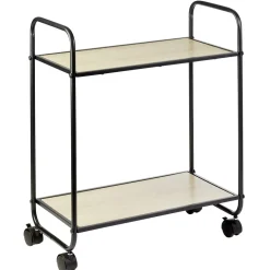 Gifi Desserte style industriel sur roulettes naturel et noir Clearance