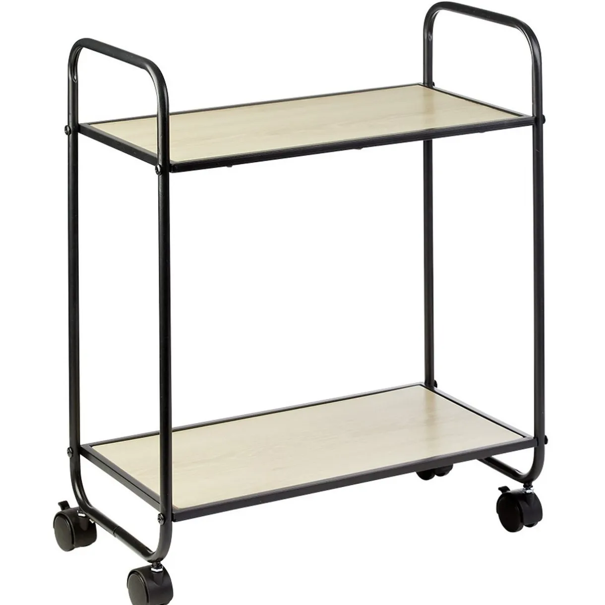 Gifi Desserte style industriel sur roulettes naturel et noir Clearance