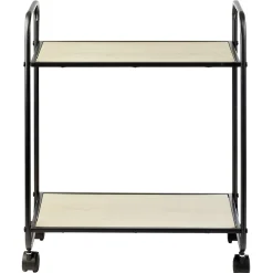 Gifi Desserte style industriel sur roulettes naturel et noir Clearance