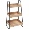 Gifi Desserte vintage 3 niveaux noir naturel Sale