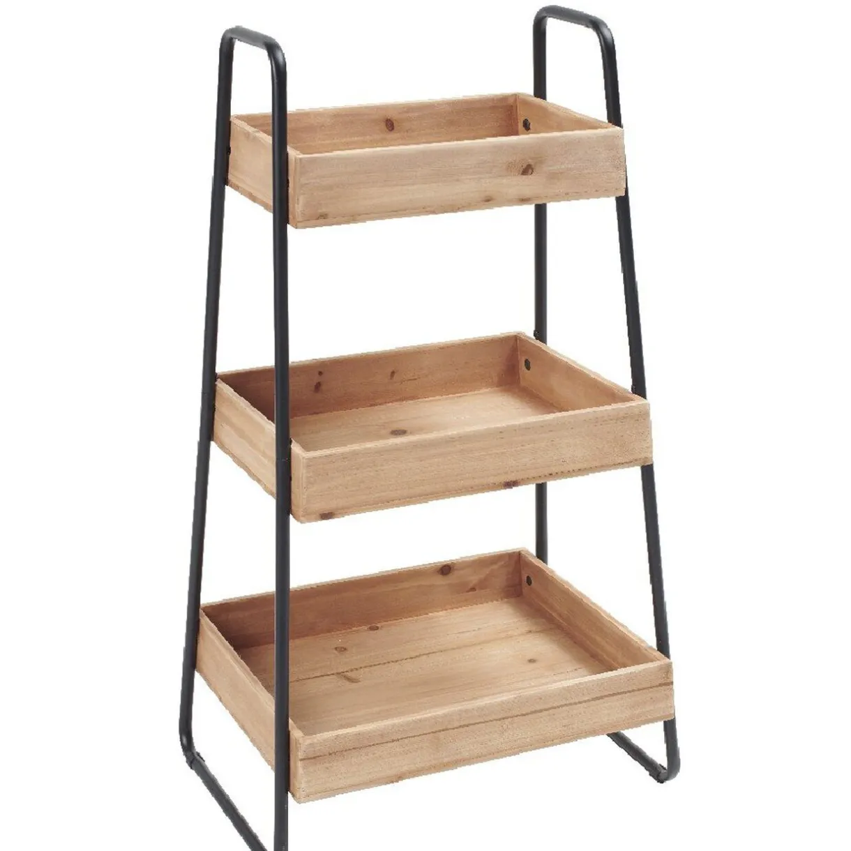 Gifi Desserte vintage 3 niveaux noir naturel Sale