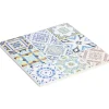 Gifi Dessous de plat carré céramique design carreau de ciment 15,2x15,2cm