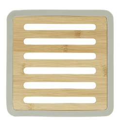 Gifi Dessous de plat en bambou avec contour en silicone