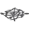 Gifi Dessous de plat métal noir L19,5xl19xH1cm