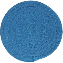 Gifi Dessous de plat rond coton rouge vert ou bleu x2