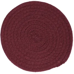 Gifi Dessous de plat rond coton rouge vert ou bleu x2