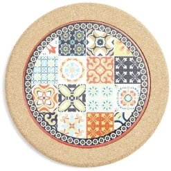 Gifi Dessous de plat rond en céramique design carreau de ciment Ø20cm Online