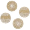 Gifi Dessous de verre jute naturel et blanc Ø8,5cm x4 Discount