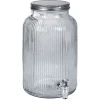 Gifi Distributeur à boisson en verre strié 5,5L