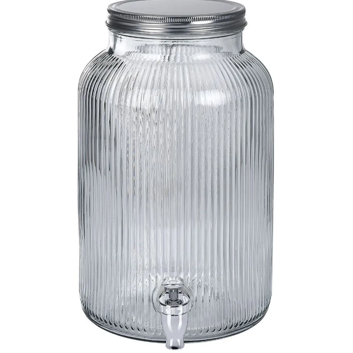 Gifi Distributeur à boisson en verre strié 5,5L