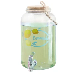 Gifi Distributeur à boisson verre avec couvercle liège 3,8 L Sale