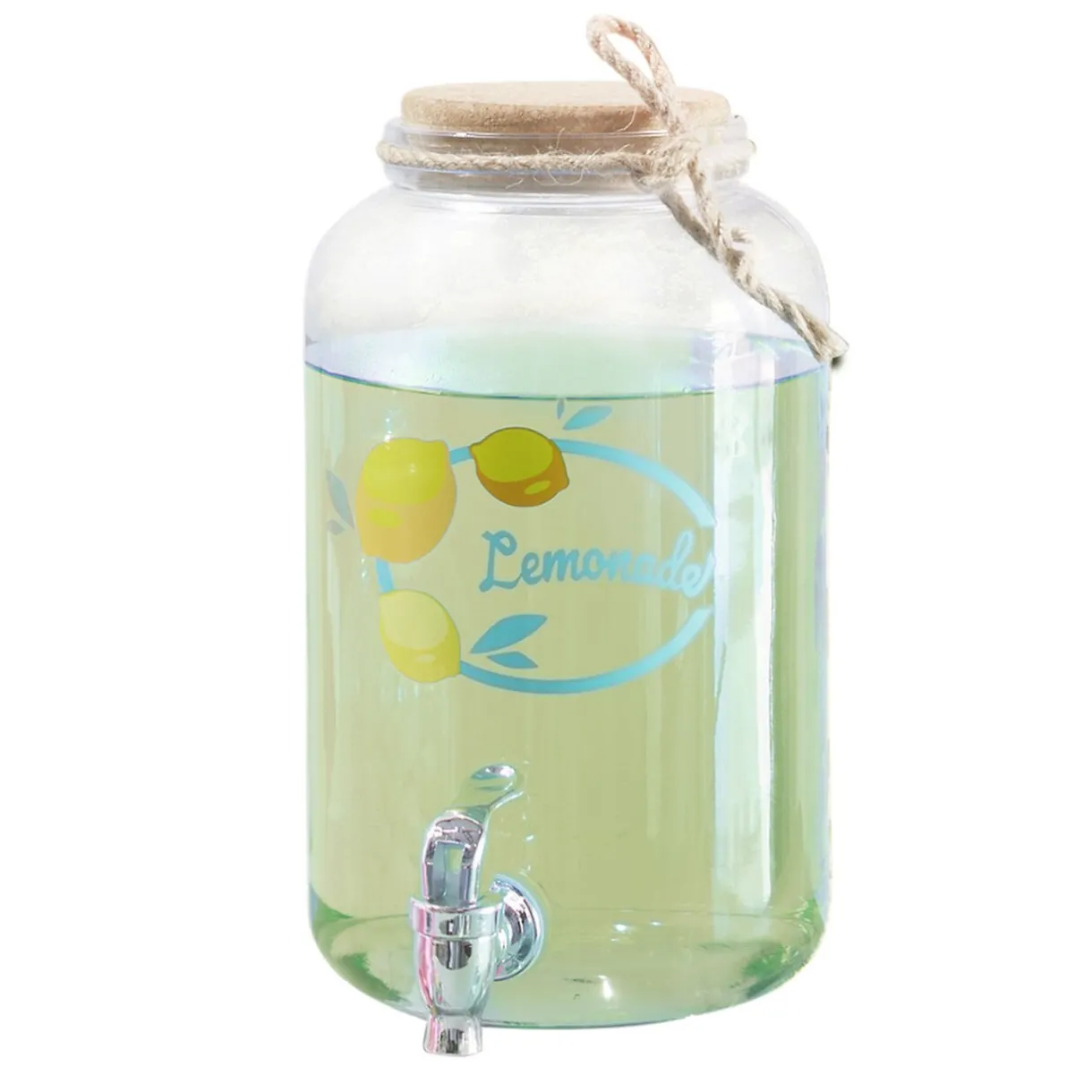 Gifi Distributeur à boisson verre avec couvercle liège 3,8 L Sale