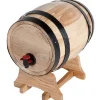 Gifi Distributeur à vin tonneau bois sur socle 5,5 L